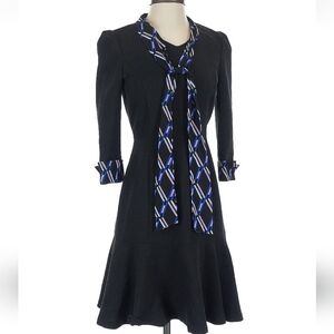 Marant‎ Black Dress With Scarf Detail Size Small